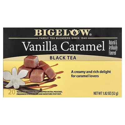 Black Tea, Vanilla Caramel, 20 Tea Bags, 1.82 oz (52 g)
