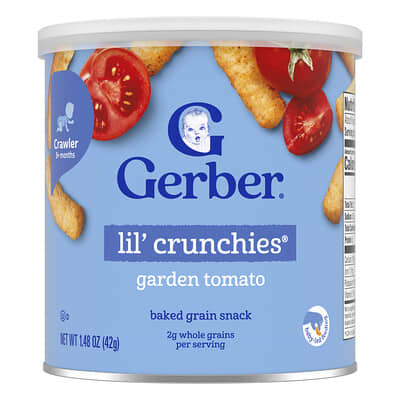 Snacks for Baby, Lil' Crunchies®, Baked Grain Snack, 8+ Months, Garden Tomato, 1.48 oz (42 g)