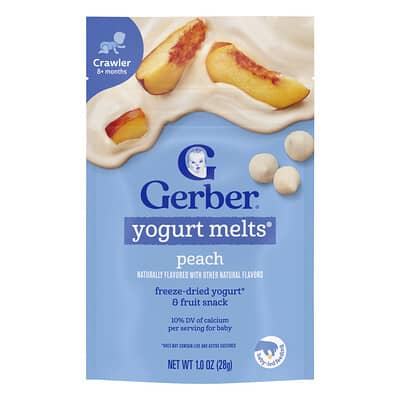 Yogurt Melts®, 8+ Months, Peach, 1 oz (28 g)