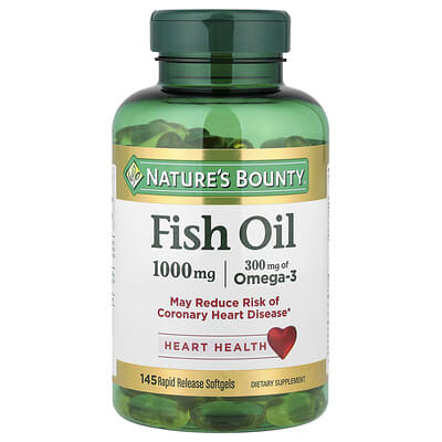Fish Oil, 1,000 mg, 145 Rapid Release Softgels