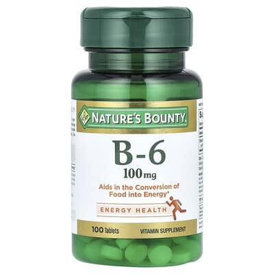 Витамин B-6, 100 mg, 100 таблеток
