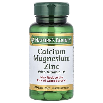 Calcium Magnesium Zinc with Vitamin D3, 100 Coated Caplets