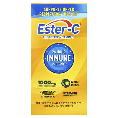 Ester-C®, максимальная концентрация, 1,000 mg, 120 вегетарианских покрытых таблеток