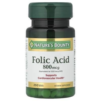 Фолиевая кислота, 800 mcg, 250 таблеток