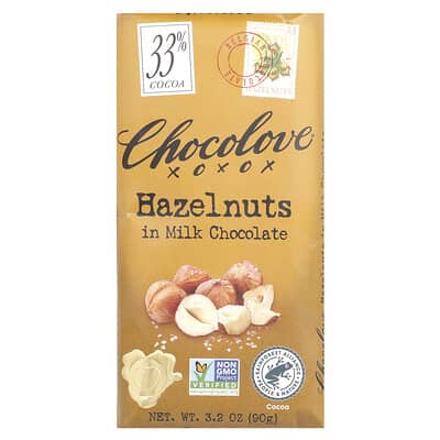 Шоколад Chocolove с фундуком и молочным шоколадом 33% Cocoa 3.2 oz (90 g)