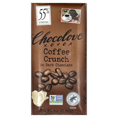 Темный шоколад Coffee Crunch 55% Cocoa 3.2 oz (90 g)