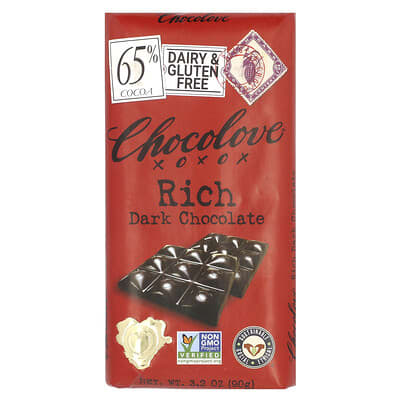 Rich Dark Chocolate, 65% Cocoa, 3.2 oz (90 g)
