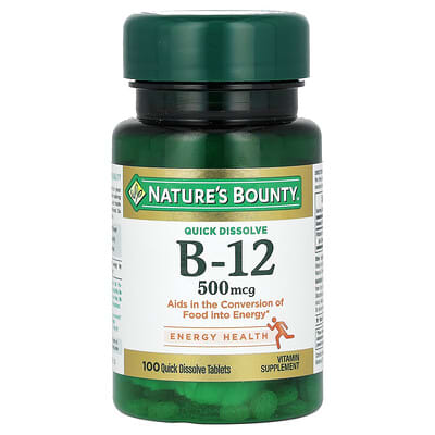 Vitamin B-12, Cherry, 500 mcg, 100 Quick Dissolve Tablets