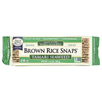 Brown Rice Snaps®, Tamari Seaweed, 3.5 oz (100 g)