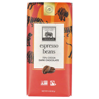 Espresso Beans + Dark Chocolate, 72% Cocoa, 3 oz (85 g)