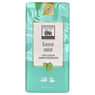 Forest Mint + Dark Chocolate, 72% Cocoa, 3 oz (85 g)