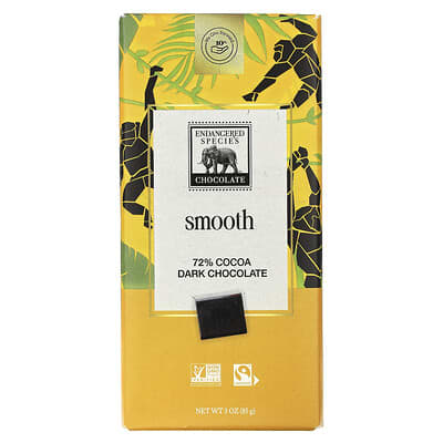 Темный молочный шоколад Smooth, 72% Cocoa, 3 oz (85 g)
