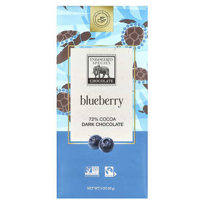 Blueberry Dark Chocolate, 72% Cocoa, 3 oz (85 g)