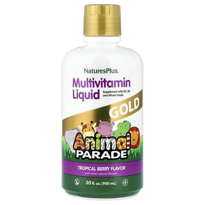 Animal Parade® Gold, Multivitamin Liquid, Tropical Berry, 30 fl oz (900 ml)