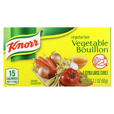 Овощной бульон Knorr, 6 Extra Large кубиков, 2.1 oz (60 g)