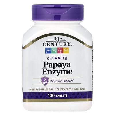 Chewable Papaya Enzyme, 100 Tablets
