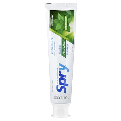 Xlear Spry® зубная паста, против кариеса с фторидом, перечная мята, 5 oz (141 g)