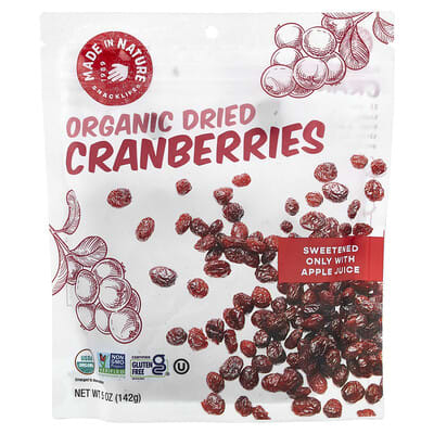 Organic Dried Cranberries, 5 oz (142 g)