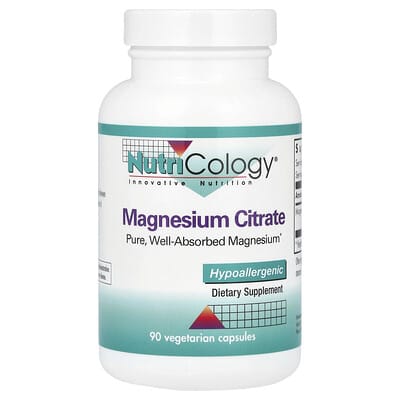 Magnesium Citrate, 90 Vegetarian Capsules (170 mg per Capsule)