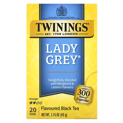 Flavored Black Tea, Lady Grey®, 20 Tea Bags, 1.41 oz (40 g)