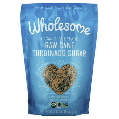 Organic Raw Cane Turbinado Sugar, 1.5 lbs (680 g)