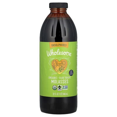 Органическая патока, несульфированная, 32 fl oz (946 ml) Wholesome Sweeteners