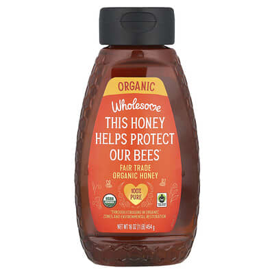 Органический мед Fair Trade Organic Honey, 454 g