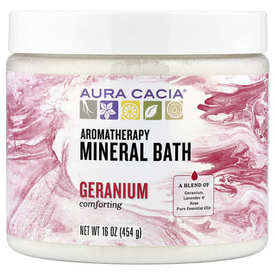 Aromatherapy Mineral Bath, Comforting Geranium, 16 oz (454 g)