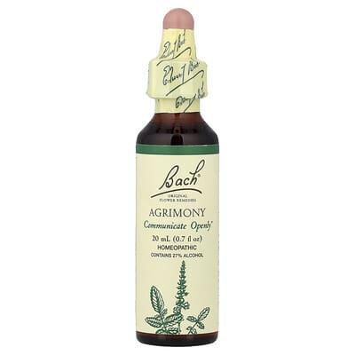 Цветочные средства Original Flower Remedies, Agrimony, 0.7 fl oz (20 ml)