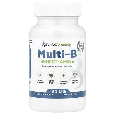 Multi-B Benfotiamine Formula для поддержки при нейропатии, 120 капсул