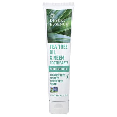 Tea Tree Oil & Neem Toothpaste, Wintergreen, 6.25 oz (176 g)