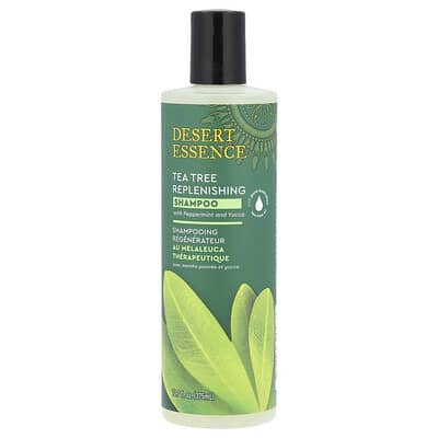 Tea Tree Replenishing Shampoo with Peppermint and Yucca, 12.7 fl oz (375 ml)
