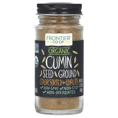 Organic Cumin Seed, Ground, 1.76 oz (50 g)