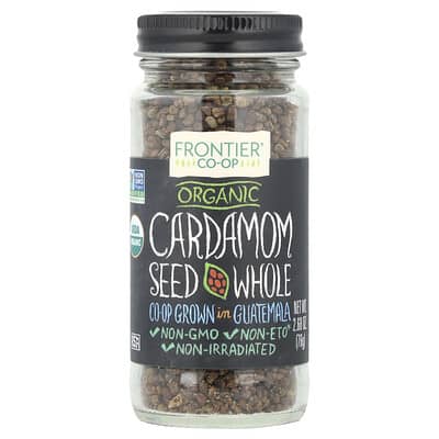 Organic Cardamom Seed, Whole, 2.68 oz (76 g)