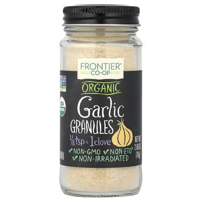 Organic Garlic, Granules, 2.68 oz (76 g)
