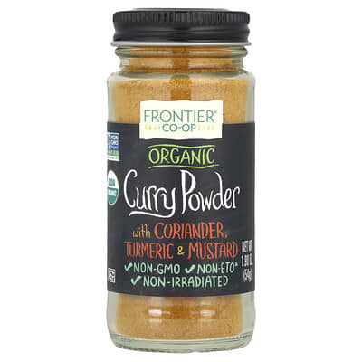 Organic Curry Powder, With Coriander, Turmeric & Mustard, 1.9 oz (54 g)
