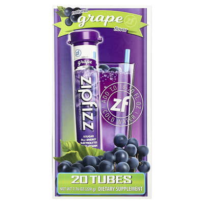 Смесь для энергетического напитка, виноград, 20 трубок, по 0.39 oz (11 g)