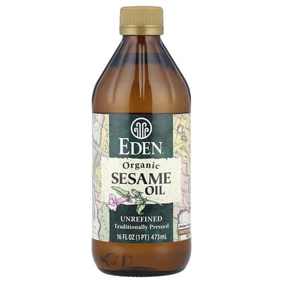Кунжутное масло органическое, нерафинированное, 16 fl oz (473 ml)