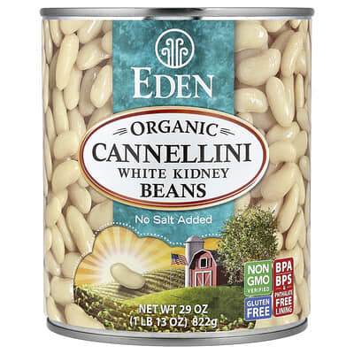 Белая фасоль органическая Cannellini, 29 oz (822 g)