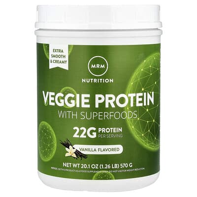 Veggie Protein с суперфудами, Vanilla, 1.26 lb (570 g)
