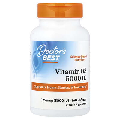 Vitamin D3, 125 mcg (5,000 IU), 360 Softgels