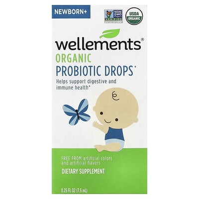 Organic Probiotic Drops, Newborn+, 0.25 fl oz (7.5 ml)