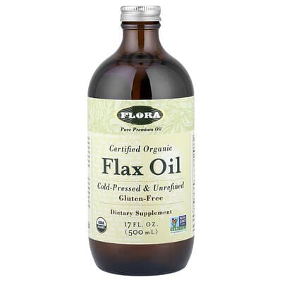 Certified Organic Flax Oil, 17 fl oz (500 ml)