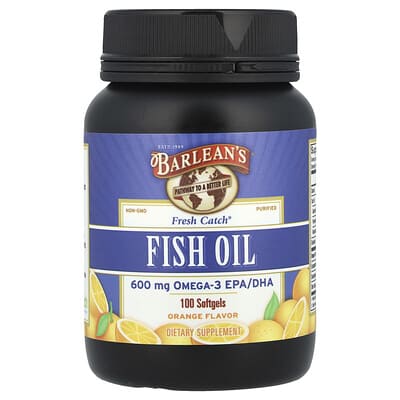 Fresh Catch®, Fish Oil, Omega-3 EPA/DHA, Orange, 100 Softgels (300 mg per Softgel)