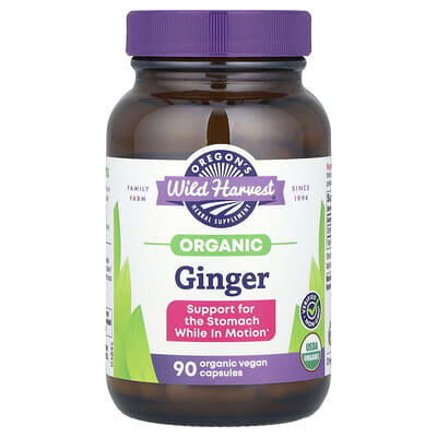 Органический имбирь Oregon's Wild Harvest 90 Vegan Capsules (500 mg per Capsule)