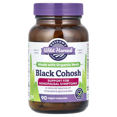 Organic Black Cohosh, 90 Vegan Capsules (300 mg per Capsule)