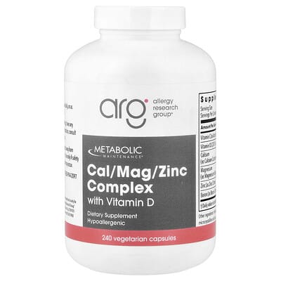 Metabolic Maintenance комплекс Cal/Mag/Zinc с витамином D, 240 вегетарианских капсул