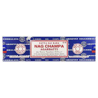 Satya, Nag Champa, Agarbatti Incense Sticks, 100 g