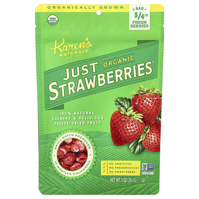 Organic Just Strawberries®, 1 oz (28.4 g)