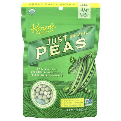 Organic Just Peas®, 3 oz (84 g)